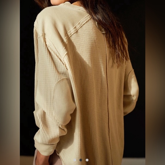 NWT Free People / We the free Owen Long Sleeve Thermal - vanilla cream - LARGE - Picture 3 of 14